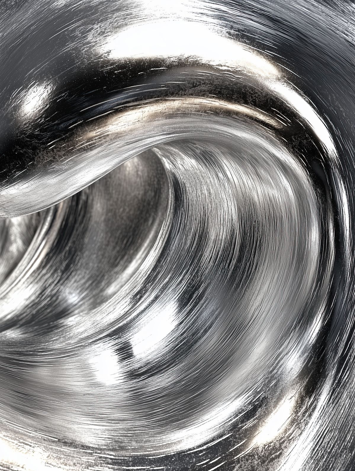 Polished chrome swirl
